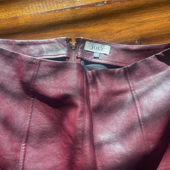 Jolt Faux Leather Mini Skirt - Picture 2 of 3